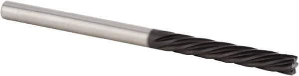 Kennametal - 1/4" Cutting Diam x 3/4" Length of Cut, 6 Flute, Downcut Spiral Router Bit - Diamond Coated, Left Hand Cut, Solid Carbide, 2-1/2" OAL x 1/4" Shank Diam, Double Edge, 25° Helix Angle - Exact Tool & Supply