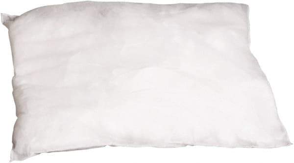 PRO-SAFE - 9 Inch Long x 9 Inch Wide x 2 Inch High, White Sorbent Pillow - 15 Gallon Capacity, Oil Only - Exact Tool & Supply