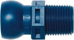 Loc-Line - 1/2" Hose ID, Male to Female Coolant Hose Connector - 3/8 BSPT, For Loc-Line Modular Hose Systems - Exact Tool & Supply