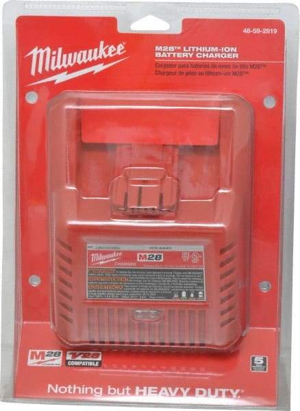 Milwaukee Tool - 28 Volt, 1 Battery Lithium-Ion Power Tool Charger - 1 hr to Charge - Exact Tool & Supply