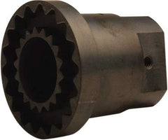 TB Wood's - 5/8" Bore, 3/16" x 3/32" Keyway Width x Depth, 2.46" Hub, 4 Flexible Coupling Hub & Flange - 2.46" OD, 2-1/2" OAL, Sintered Steel, Order 2 Hubs, 2 Flanges & 1 Sleeve for Complete Coupling - Exact Tool & Supply