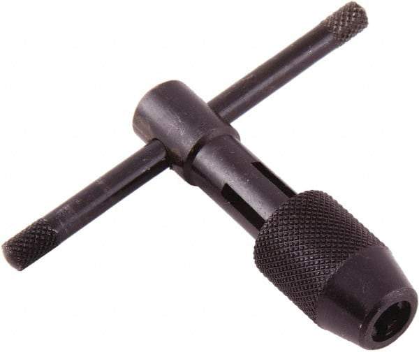 Regal Cutting Tools - #0 to 1/4" Tap Capacity, T Handle Tap Wrench - 3-3/4" Overall Length, Ratcheting, Fixed Handle - Exact Tool & Supply