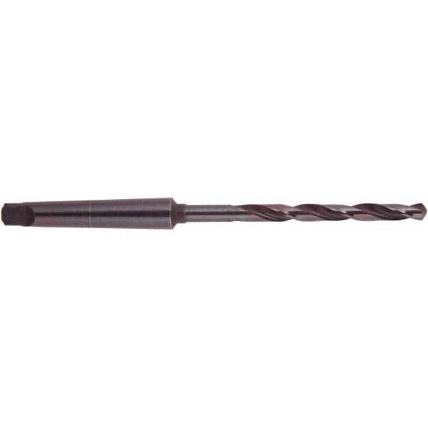 National Twist Drill - 2-1/32", 5MT 118° Point High Speed Steel Taper Shank Drill Bit - Exact Tool & Supply