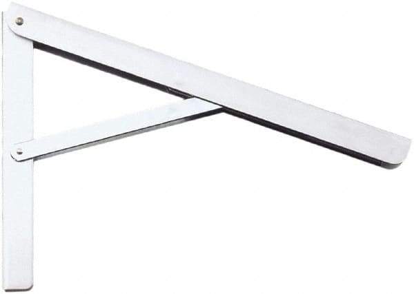 Knape & Vogt - 750 Lb Capacity, Anachrome Steel Coated, Adjustable L Bracket - 12" Long, 10" High, 7" Wide - Exact Tool & Supply