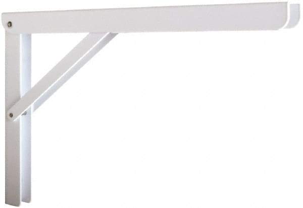 Knape & Vogt - 750 Lb Capacity, Epoxy Coated, Adjustable L Bracket - 12" Long, 10" High, 7" Wide - Exact Tool & Supply