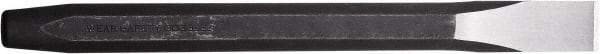 Paramount - 12" OAL x 1/2" Blade Width Cold Chisel - 1/2" Tip, 7/16" Stock, Steel Handle - Exact Tool & Supply