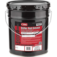 CRC - 35 Lb Pail Lithium Extreme Pressure Grease - Red, Extreme Pressure & High Temperature, 400°F Max Temp, NLGIG 2, - Exact Tool & Supply
