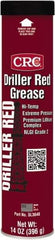 CRC - 14 oz Cartridge Lithium Extreme Pressure Grease - Red, Extreme Pressure & High Temperature, 400°F Max Temp, NLGIG 2, - Exact Tool & Supply