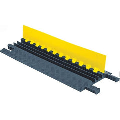 Checkers - On Floor Cable Covers Cover Material: Polyurethane Number of Channels: 3 - Exact Tool & Supply