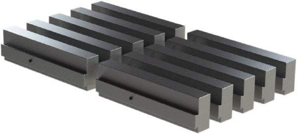 CarveSmart - 1" Wide x 2-1/4" High x 1" Thick, Flat/No Step Vise Jaw - Soft, Aluminum, Fixed Jaw, Compatible with 6" Vises - Exact Tool & Supply