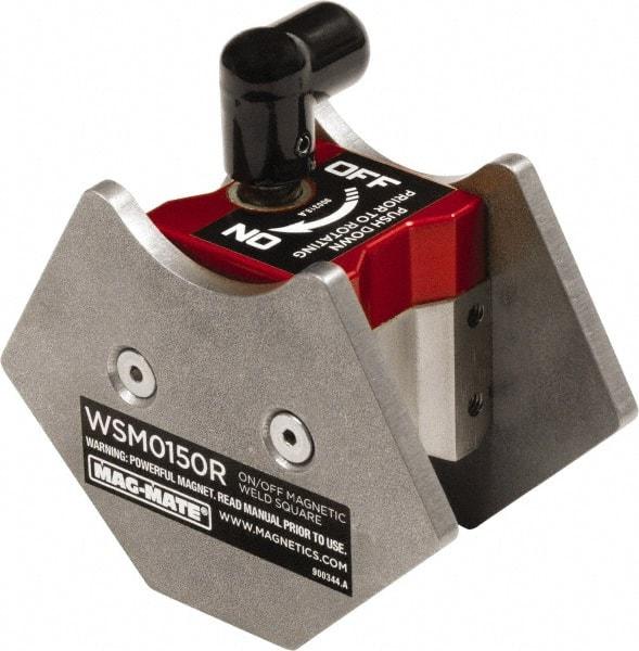 Mag-Mate - 1-15/16" Wide x 3-1/2" Deep x 3-1/2" High Rare Earth Magnetic Welding & Fabrication Square - 80 Lb Average Pull Force - Exact Tool & Supply