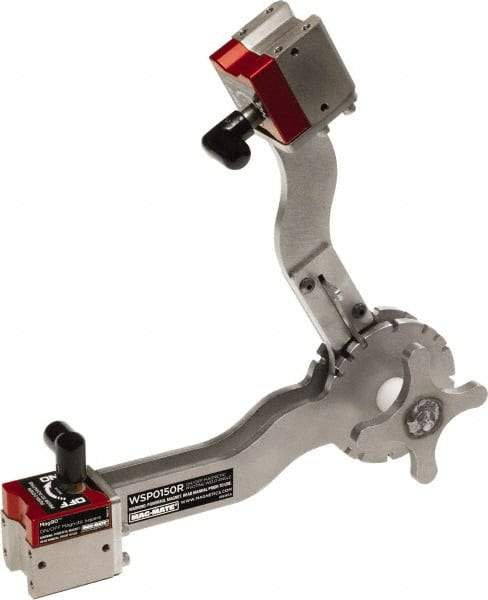 Mag-Mate - 22 to 270° Holding Angle, 150 Lb Max Pull, Magnetic Welding & Fabrication Adjustable Square - 9-5/8" High x 2-1/8" Wide x 9-5/8" Deep - Exact Tool & Supply