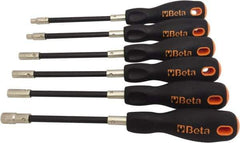 Beta - 5mm Flexible Shaft Nutdriver - Ergonomic Handle, 265mm OAL - Exact Tool & Supply