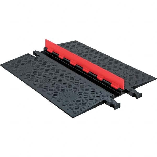 Checkers - On Floor Cable Covers Cover Material: Polyurethane Number of Channels: 1 - Exact Tool & Supply