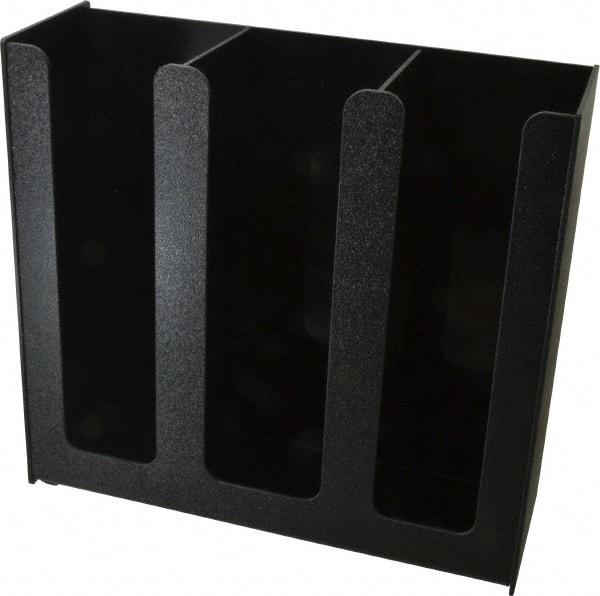Vertiflex Products - 12-3/4 x 4-1/2 x 12" Three Column Cup Holder - Black - Exact Tool & Supply