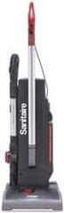 Sanitaire - Dual Motor Lightweight Upright Vacuum Cleaner - 13" Cleaning Width, 11" Amps, Comfort Hand Grip, Black - Exact Tool & Supply