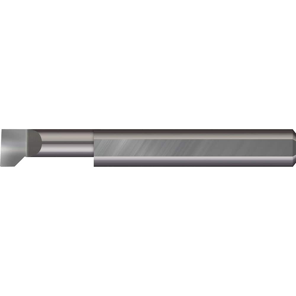 Micro 100 - Thread Relief Tools; Material: Solid Carbide ; Cutting Diameter (Inch): 1/8 ; Flat Width (Decimal Inch): 0.0630 ; Cutting Depth (Inch): 3/8 ; Projection (Decimal Inch): 0.0400 ; Shank Diameter (Inch): 1/8 - Exact Tool & Supply