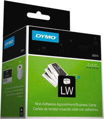 Dymo - 2" Wide x 3-1/2" Long, White Appointment Card Label - For DYMO LabelWriter Printers - Exact Tool & Supply