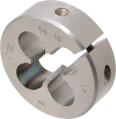 OSG - 5/8-18 UNF Thread, 2" Outside Diam High Speed Steel Round Die - 5/8" Thick, Right Hand Thread, Adjustable - Exact Tool & Supply