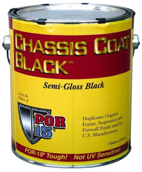 POR-15 - Semigloss Black Automotive Topcoat - 1 Gal Can with Handle - Exact Tool & Supply