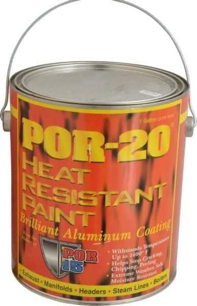 POR-15 - 1 Gal Aluminum Automotive Heat Resistant Paint - 1,200°F Max Temp, Comes in Can with Handle - Exact Tool & Supply