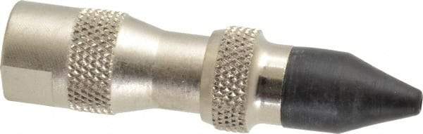 Coilhose Pneumatics - 125 Max psi Rubber Push Button Blow Gun - 1/4 NPT, 3" Tube Length, Nickel Plated Brass - Exact Tool & Supply