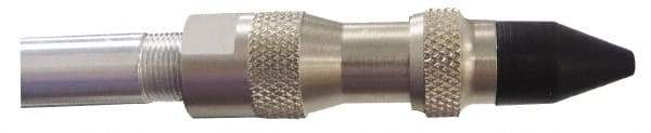 Coilhose Pneumatics - 125 Max psi Rubber Push Button Blow Gun - 1/4 NPT, 15" Tube Length, Nickel Plated Brass - Exact Tool & Supply