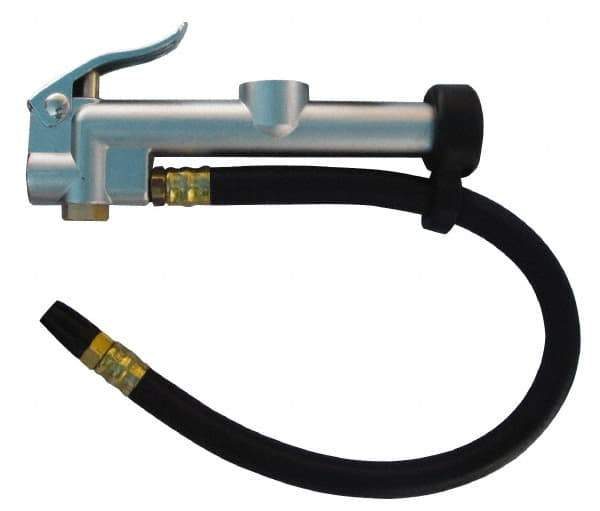 Acme - 120 Max psi Inflator Gauge - Straight Push On Chuck, 1/4 FPT, 10 to 120 psi Pressure Range - Exact Tool & Supply