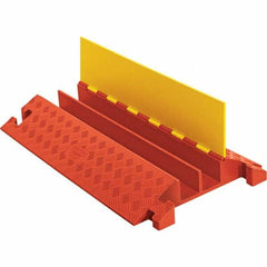 Checkers - On Floor Cable Covers Cover Material: Polyurethane Number of Channels: 2 - Exact Tool & Supply