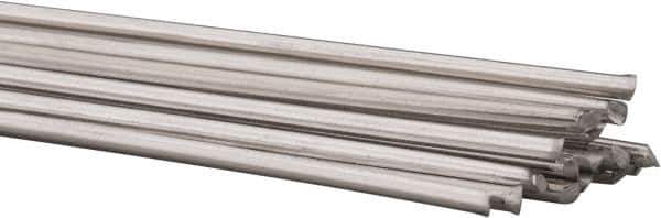 Welding Material - 36 Inch Long, 1/8 Inch Diameter, Bare Coated, Aluminum, TIG Welding and Brazing Rod - 1 Lb., Industry Specification 4043 - Exact Tool & Supply