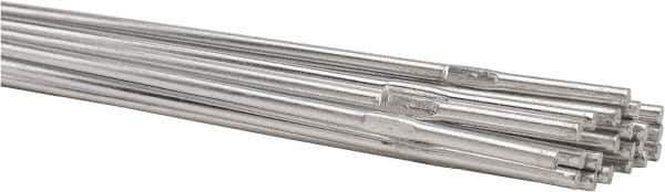 Welding Material - 36 Inch Long, 1/8 Inch Diameter, Bare Coated, Aluminum, TIG Welding and Brazing Rod - 1 Lb., Industry Specification 5356 - Exact Tool & Supply