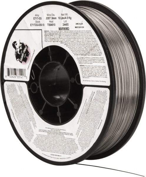 Welding Material - E71T-GS, 0.035 Inch Diameter, Flux Core, Gasless, MIG Welding Wire - 10 Lb. Roll - Exact Tool & Supply