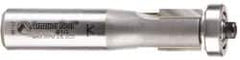 Amana Tool - 1/2" Cut Diam, 1/2" Length of Cut, 2 Flute Overhang Trim Edge Profile Router Bit - Carbide-Tipped, 1/2" Shank Diam, 2-5/8" OAL, Uncoated - Exact Tool & Supply