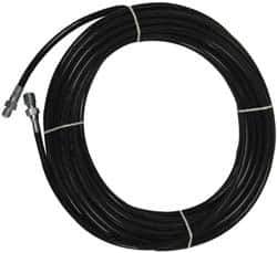 Value Collection - 1/8" ID x 0.3333" OD, 4,800 Working psi, Black Thermoplastic Polyurethane Sewer Hose - 100' Long, -40 to 160°F - Exact Tool & Supply