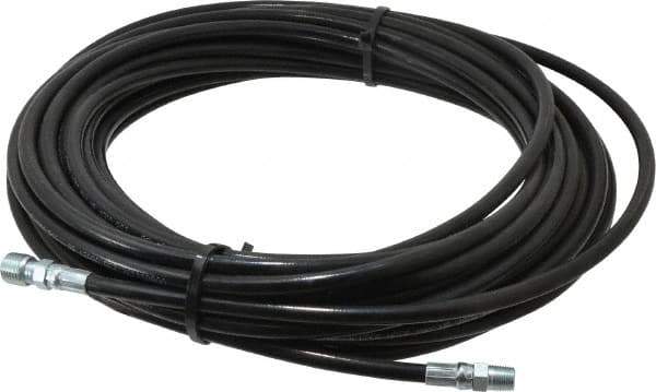 Value Collection - 1/8" ID x 0.3333" OD, 4,800 Working psi, Black Thermoplastic Polyurethane Sewer Hose - 50' Long, -40 to 160°F - Exact Tool & Supply