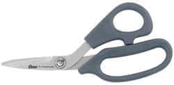 Clauss - 2" LOC, 7" OAL Titanium Shears - Ambidextrous, Offset Handle, For General Purpose Use - Exact Tool & Supply