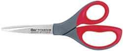 Clauss - 3-1/2" LOC, 8" OAL Titanium Shears - Right Hand, Straight Handle, For General Purpose Use - Exact Tool & Supply