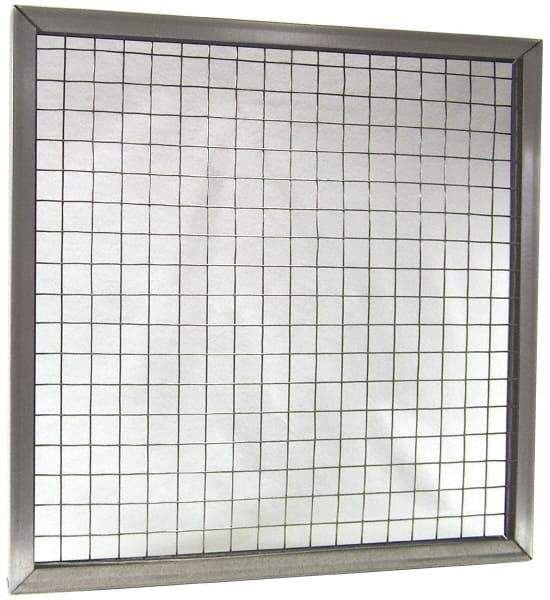 Made in USA - Galvanized Steel Wire Air Filter Frame - 16" Noml Height x 2" Noml Depth x 20" Noml Width, For Use with Filter Pads - Exact Tool & Supply