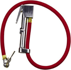 Milton - 160 Max psi Closed Check Aluminum/EPDM Inflator Gauge - Ball Foot with Clip Chuck, 1/4 FNPT, 10 to 160 psi Pressure Range - Exact Tool & Supply