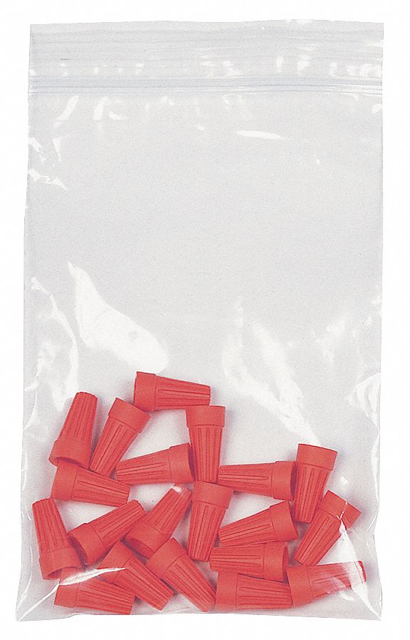 10"L x 3"W Standard Reclosable Poly Bag with Zip Seal Closure, Clear; 2 mil Thickness