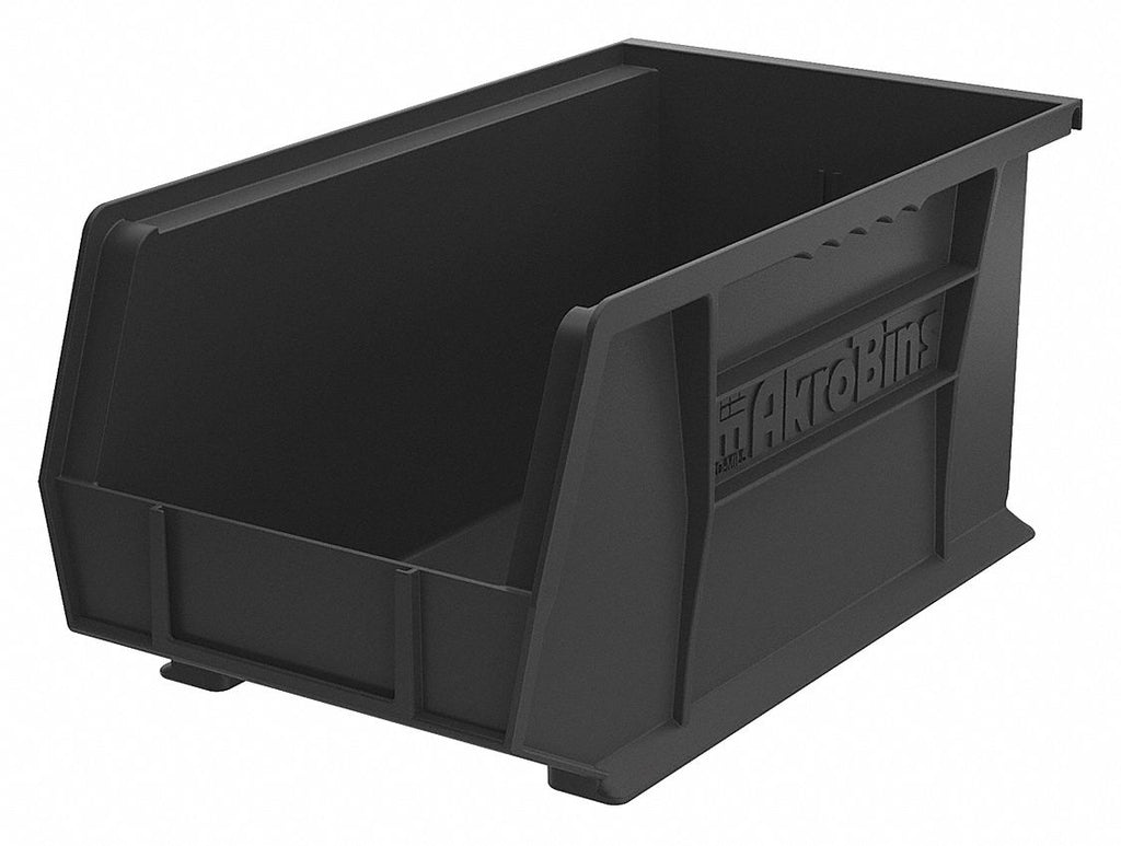 ESD Conductive Bin, Black, 14-3/4" Outside Length, 8-1/4" Outside Width, 7" Outside Height