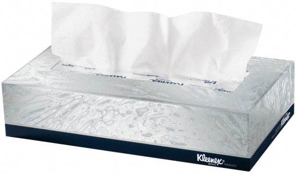 Kleenex - Flat Box of White Facial Tissues - 2 Ply - Exact Tool & Supply