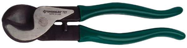 Greenlee - 9-1/4" OAL, 1 AWG Capacity, Cable Cutter - Plastic Coated Handle - Exact Tool & Supply