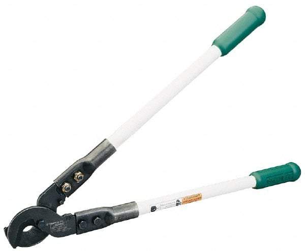 Greenlee - 31-1/2" OAL, 1,000 MCM Capacity, Cable Cutter - Rubber Handle - Exact Tool & Supply