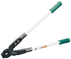Greenlee - 31-1/2" OAL, 1,000 MCM Capacity, Cable Cutter - Rubber Handle - Exact Tool & Supply
