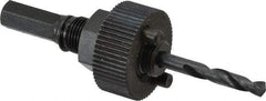 Greenlee - 6 to 1-1/4" Tool Diam Compatibility, Hex Shank, Steel Integral Pilot Drill, Hole Cutting Tool Arbor - 1/2" Min Chuck, Threaded Shank Attachment, For Carbide-Grit Hole Saws, Greenlee Bimetal Hole Saws, Recessed Light Hole Saws - Exact Tool & Supply
