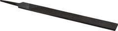 Value Collection - 10" Long, Second Cut, Hand American-Pattern File - Double Cut, 1/4" Overall Thickness, Tang - Exact Tool & Supply