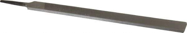 Value Collection - 12" Long, Second Cut, Hand American-Pattern File - Double Cut, 9/32" Overall Thickness, Tang - Exact Tool & Supply
