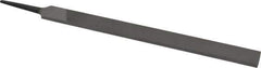 Value Collection - 10" Long, Smooth Cut, Hand American-Pattern File - Double Cut, 1/4" Overall Thickness, Tang - Exact Tool & Supply