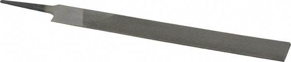 Value Collection - 8" Long, Second Cut, Knife American-Pattern File - Double Cut, 3/16" Overall Thickness, Tang - Exact Tool & Supply